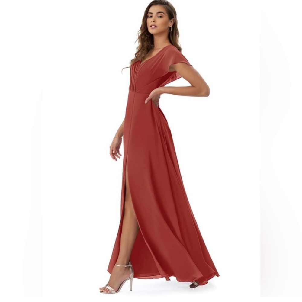 Azazie Rylee Dress in Terracotta